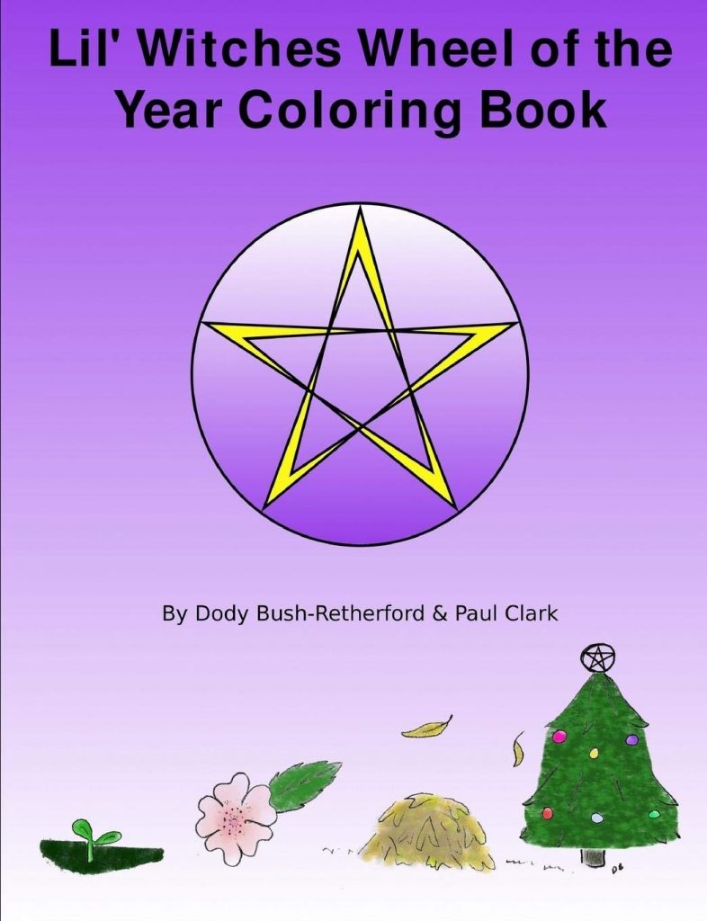 lil' witches wheel of the year coloring book cover